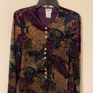 LIZ BAKER petite Button Up JACKET size 10P